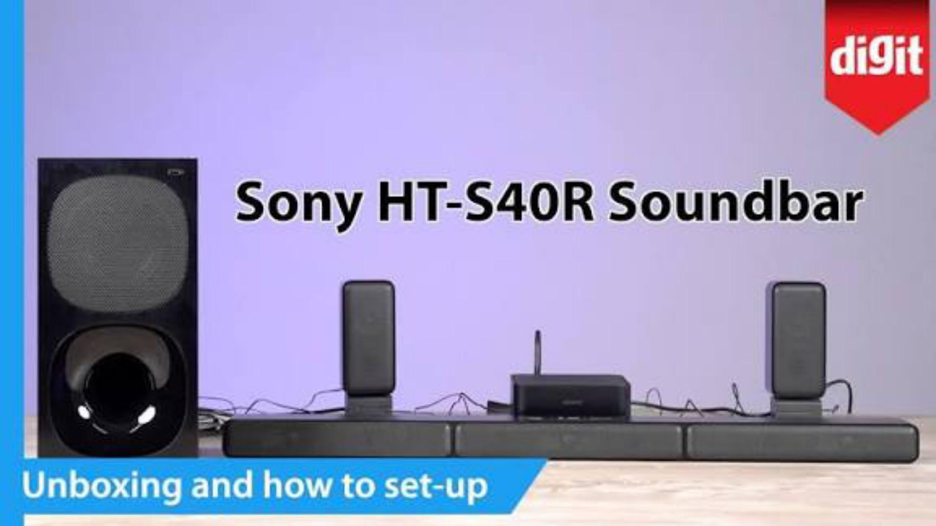 Sony HT-S40R Real 5.1ch Dolby Audio Soundbar for TV with Subwoofer & Wireless Rear Speakers, 5.1ch Home Theatre System (600W, Bluetooth & USB Connectivity, HDMI & Optical Connectivity