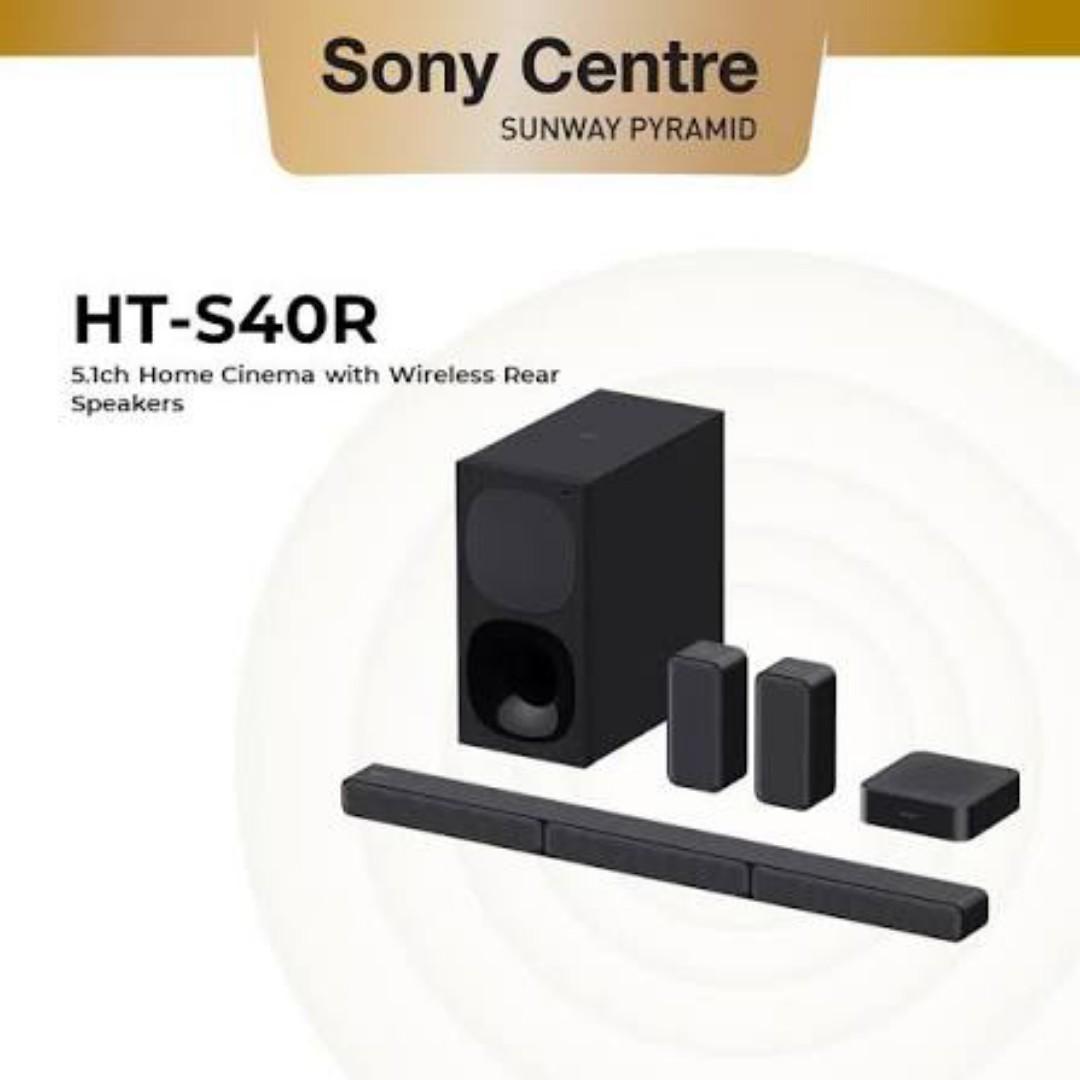 Sony HT-S40R Real 5.1ch Dolby Audio Soundbar for TV with Subwoofer & Wireless Rear Speakers, 5.1ch Home Theatre System (600W, Bluetooth & USB Connectivity, HDMI & Optical Connectivity