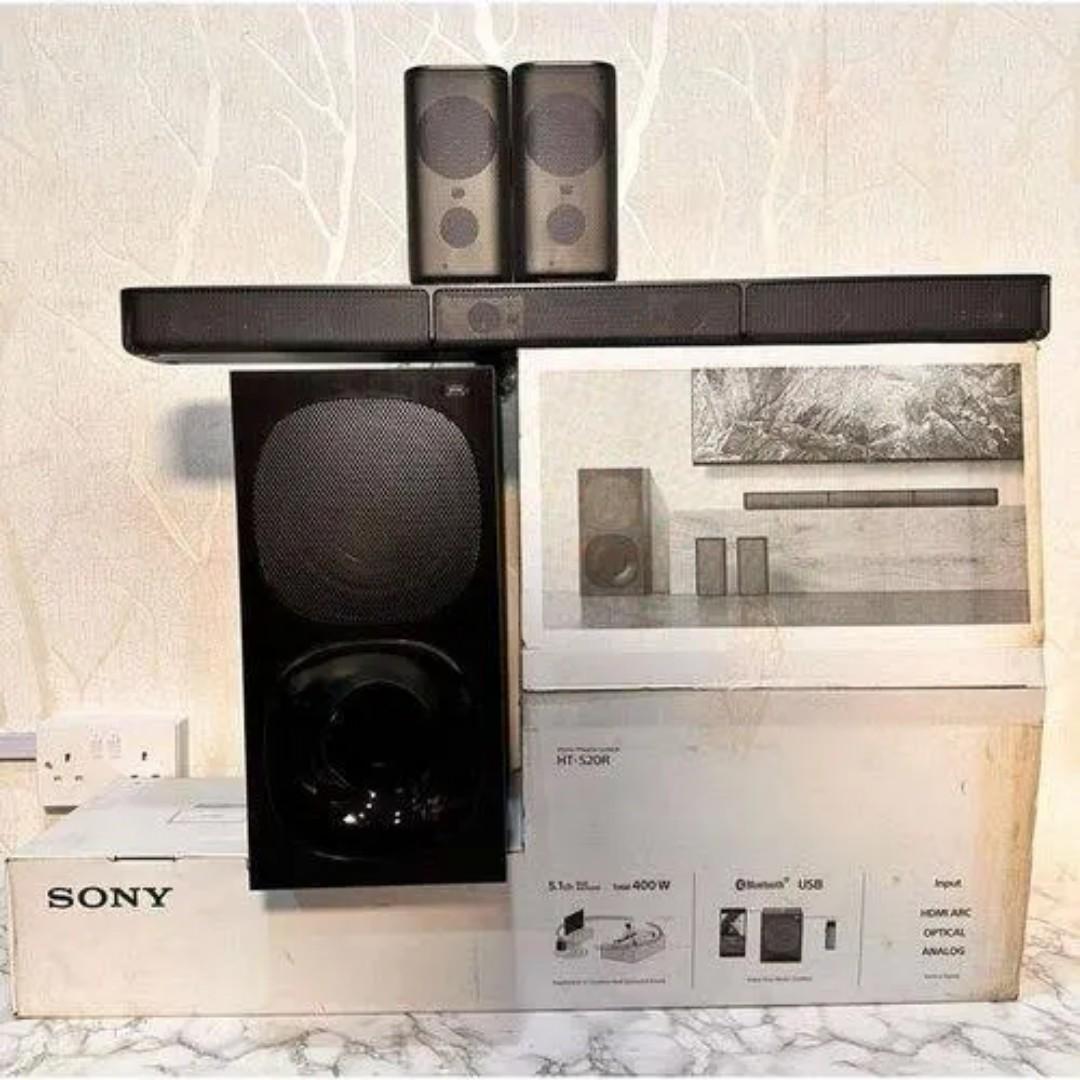 Sony HT-S40R Real 5.1ch Dolby Audio Soundbar for TV with Subwoofer & Wireless Rear Speakers, 5.1ch Home Theatre System (600W, Bluetooth & USB Connectivity, HDMI & Optical Connectivity