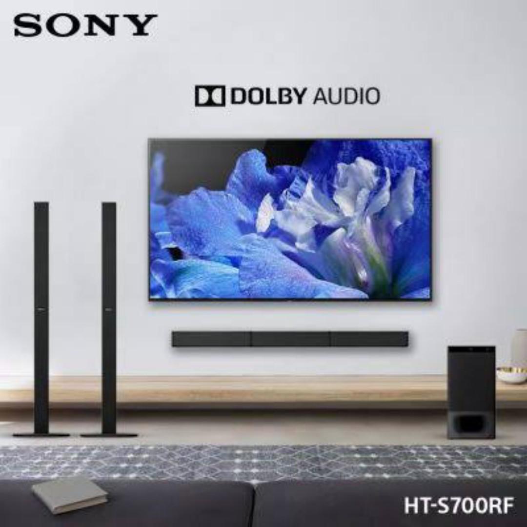Sony HT-S700RF Real 5.1ch Dolby Audio Soundbar for TV with Tall boy Rear Speakers & Subwoofer, 5.1ch Home Theatre System (1000W, Bluetooth & USB Connectivity,HDMI & Optical Connectitvity)
