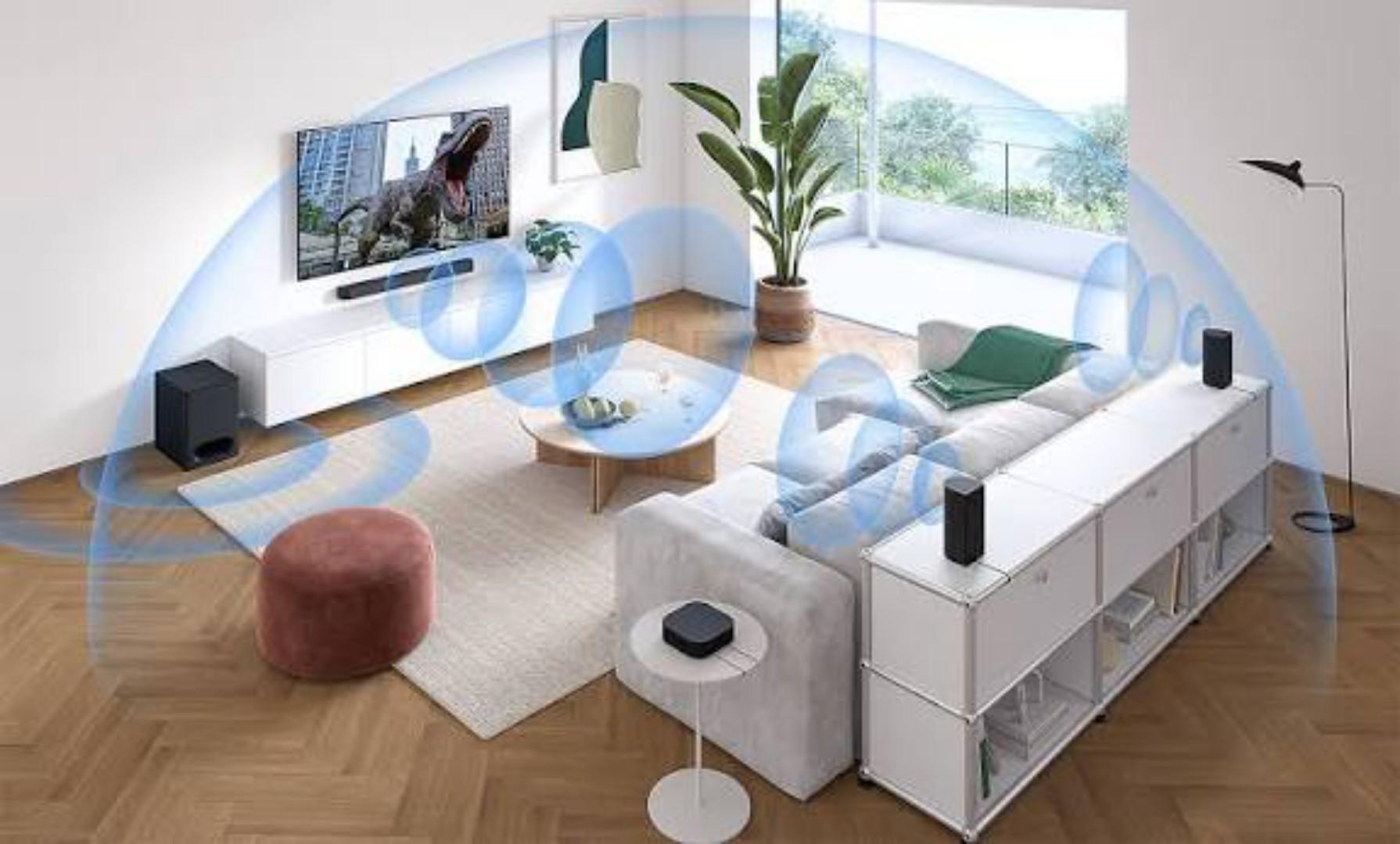 Sony HT-S60 Bravia Theatre System 6 Real 5.1ch 1000W,Dolby Atmos/DTS:X Soundbar Home Theatre with Powerful subwoofer & Wireless Rear Speakers,Voice Zoom3,BCA App, Bluetooth,HDMI eARC