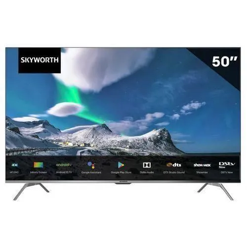 Skyworth 50G3A 50" inch 4K UHD GOOGLE Television Smart Ok Google TV Hands-Free Voice Control App store Inbuilt Decoder ,Netflix, YouTube ,Prime Video, Bluetooth, i-cast SCREEN -1 YEAR WARRANTY