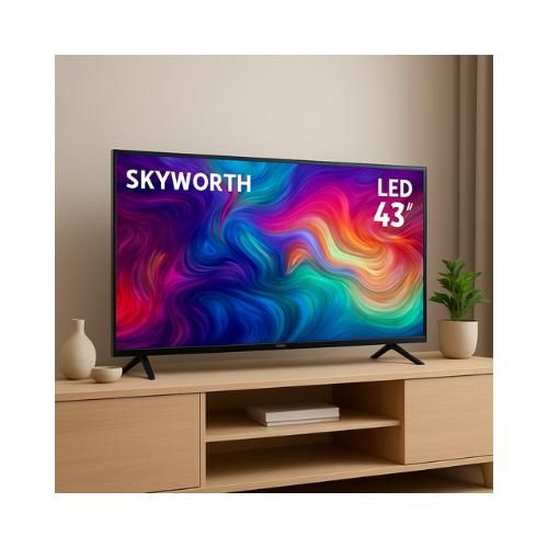 Skyworth 43' inch 4k Frameless Smart GOOGLE TV Android Bluetooth Enabled Netflix Youtube I-cast Prime Video Google Play Assistant Television CHROME CAST In built Wi-FI & OK GOOGLE.