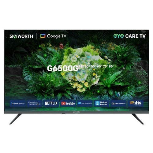 Skyworth 43' inch 4k Frameless Smart GOOGLE TV Android Bluetooth Enabled Netflix Youtube I-cast Prime Video Google Play Assistant Television CHROME CAST In built Wi-FI & OK GOOGLE.