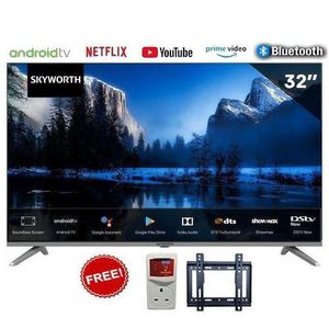 Skyworth 32" inch 32E3500G Frameless Smart Android TV ,Netflix, Youtube ,Bluetooth ,Google App-store, Dolby Audio Prime Video Built-in Chrome-cast i-cast-1 YEAR WARRANTY