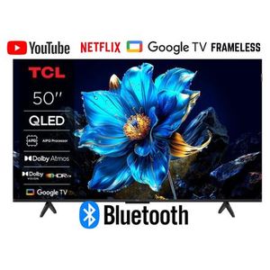 TCL 50 Inch 50T6C QLED 4K HDR Smart TV with Dolby Vision and Atmos, HDR10+, Press and Ask Alexa (2025)-1 Year Warranty