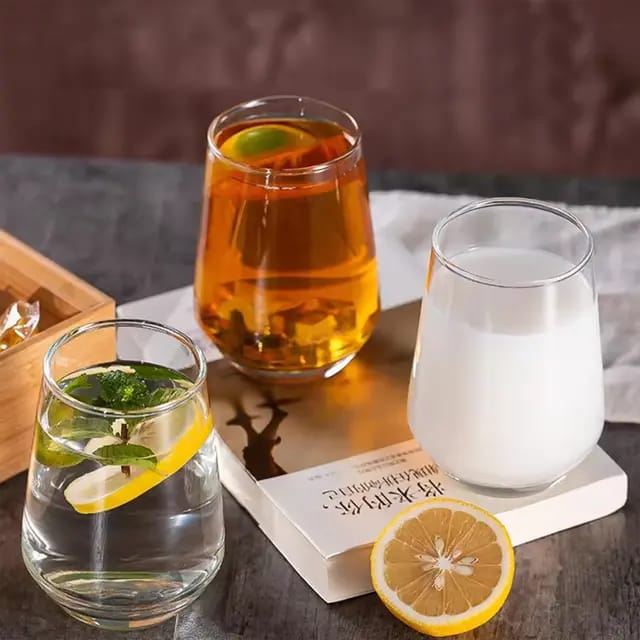 Nice One Set Of 12pcs  High Quality  Water Glasses. made from high-quality silicate glass that is durable and long-lasting. The glasses feature an elegant and timeless design that is perfect for any.