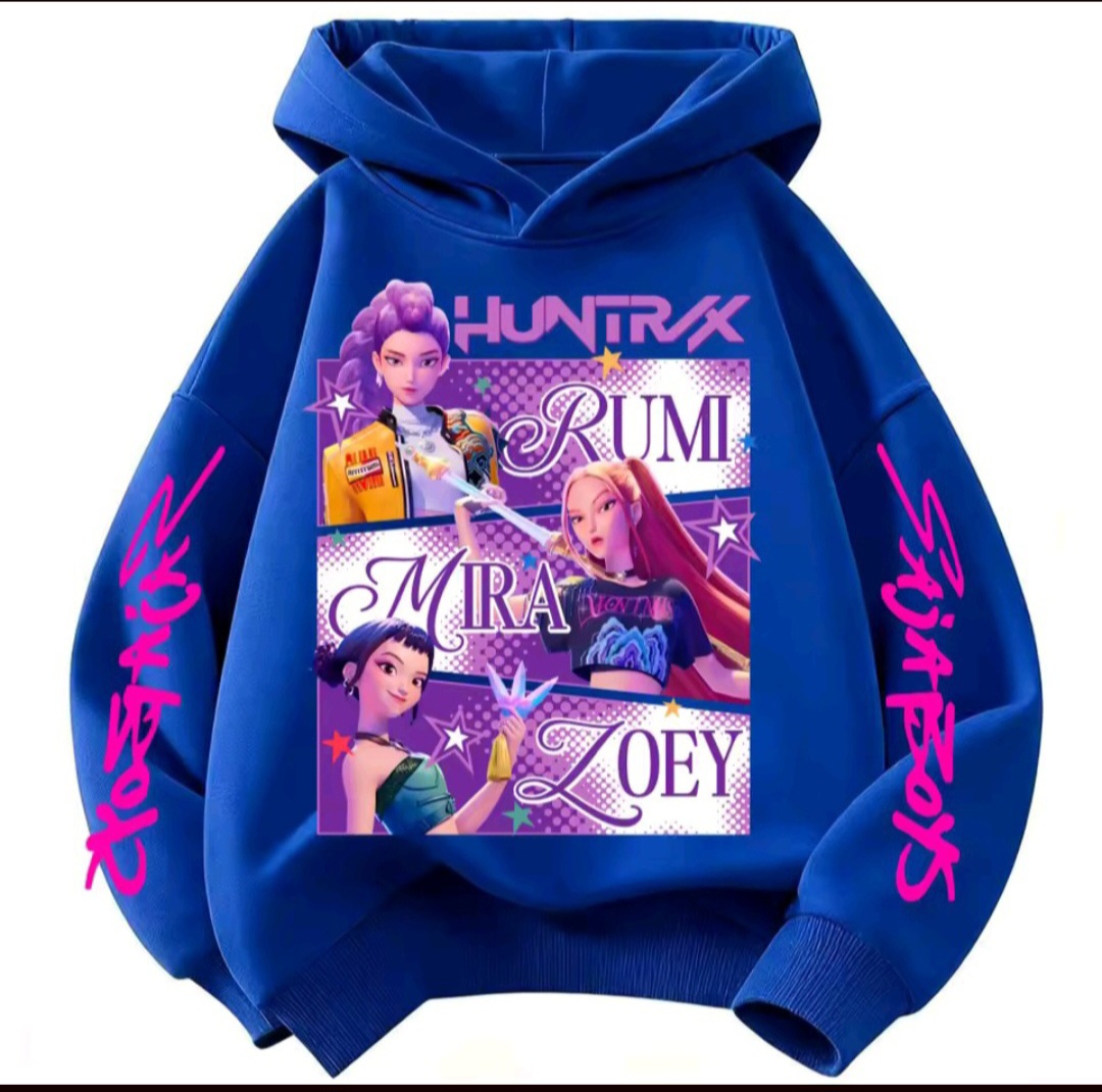 Huntrix KPop Demon Hunters Kids Hoodie Sweatshirt -Princess Style for Girls & Fashion Design for Boys Child Top Clothing