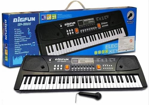 BIGFUN 37 Keys/49 Keys USB Electronic Organ Keyboard Piano Digital Music Electronic Keyboard with Microphone Black