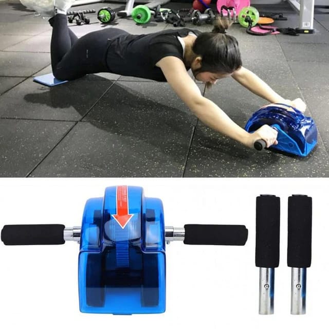 Home GYM Spring Gear Ab Roller Wheel for Abdominal Exercise Fitness Silence Four-wheeled Abs Rollers. Ab rollers trainer Fitness Equipments body building