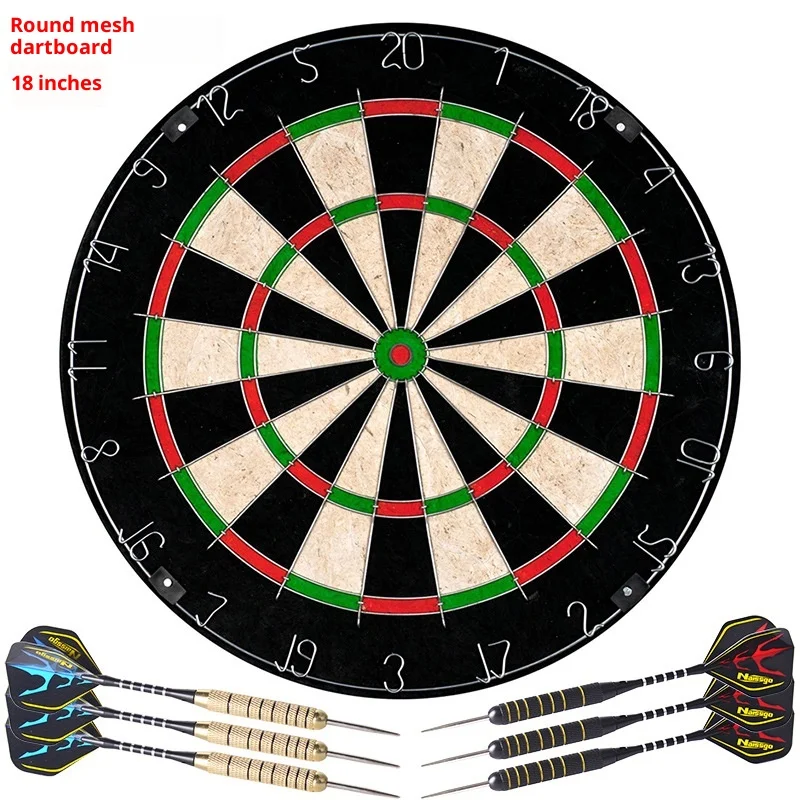 Professional Competition Type Round Net Dart Board, Gillnet Dart Board, Advanced African Sisal Dart Board Including 6 Darts