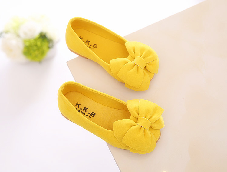 Kids Bowtie Moccasin Loafers Spring Autumn Girls Princess Sweet Shoes Casual Bow-knot Soft Children's Suede Shoes Toddler Shoes