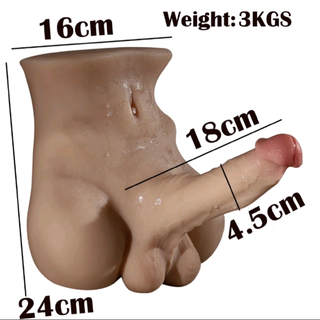 Huge Realistic Sex Doll Dildo Male Torso Sexdoll Body with Flexible Bendable Big Cock Tight Anal Tunnel Channel Female Masturbator Adult Unisex Sex Toys for Women Solo Couple Lesbian Gay Masturbation