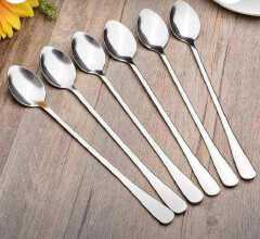 High Quality!!! 6 Pcs Set High Quality Long Handle Teaspoon Tea Spoon Set | Elegant Stainless Steel Dining Utensils COMBO – Durable & Elegant Cutlery. Perfect for a family.