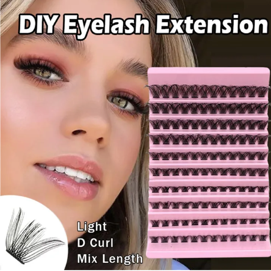 False Eyelashes Set Thick 30D/40D Segmented Self-grafting Fluffy Eyelashes at Home (Naturally)