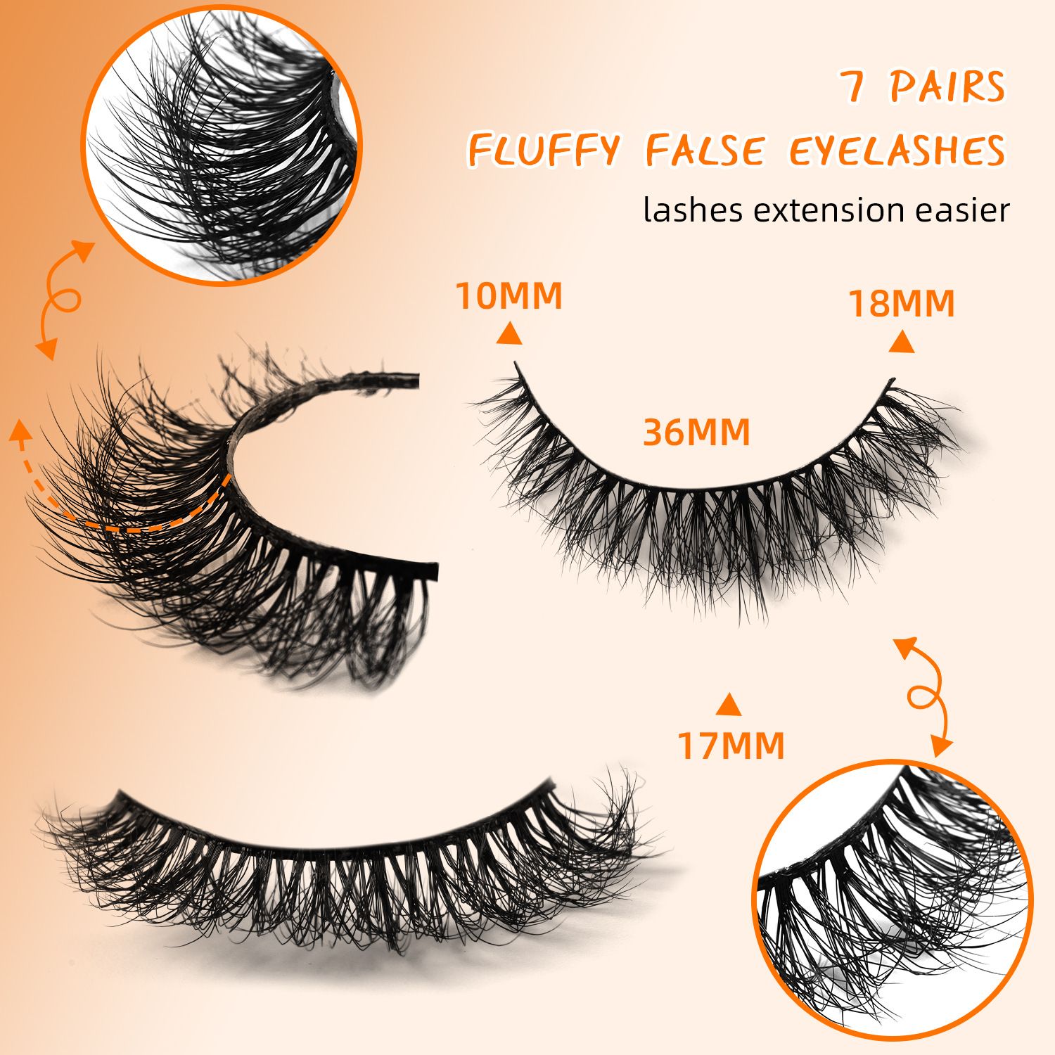 False Eyelashes Set 10 Pairs Reusable 3D Faux Mink lashes-Full Strip lash extensions
