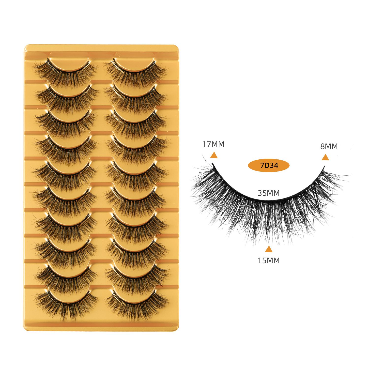 False Eyelashes Set 10 Pairs Reusable 3D Faux Mink lashes-Full Strip lash extensions