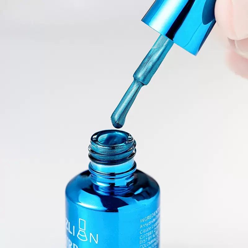 Nail Polish Metallic Mirror Effect Metal Long-Lasting Quick Dry Nail Lacquers, Shiny Chrome DIY Manicure