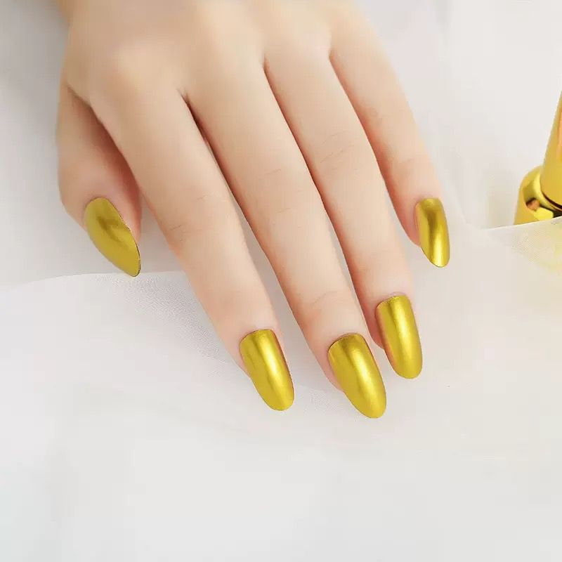 Nail Polish Metallic Mirror Effect Metal Long-Lasting Quick Dry Nail Lacquers, Shiny Chrome DIY Manicure