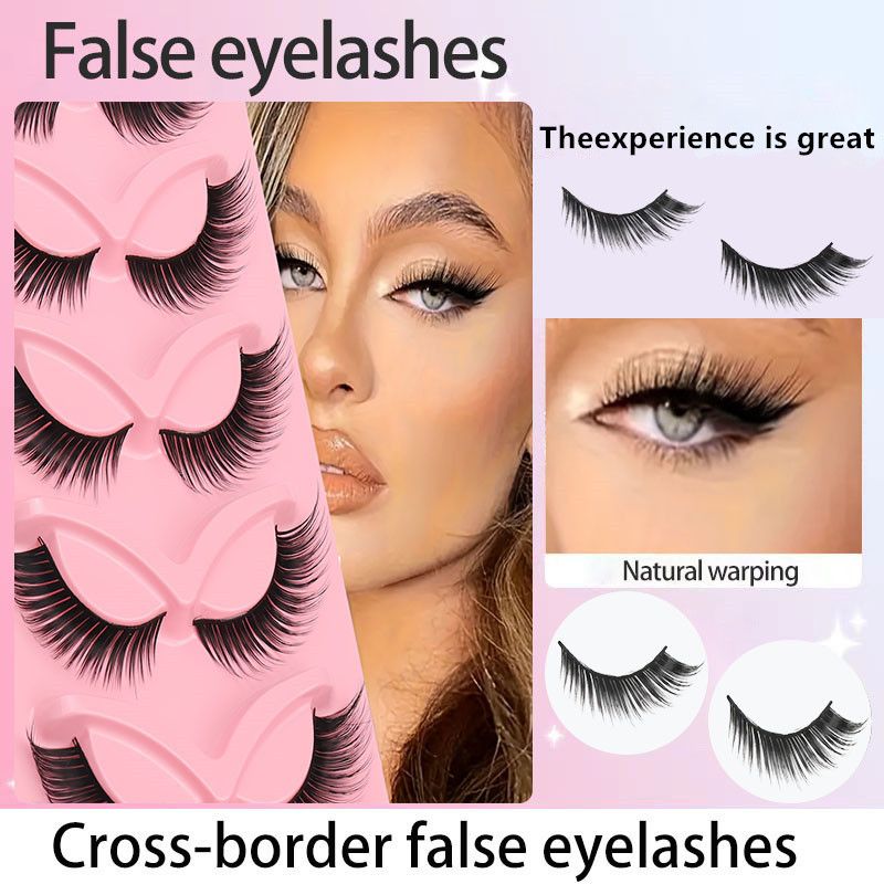 5 Pairs Cat Eye Lashes Wispy Fake Lashes Fluffy Cat Eye Lashes Extensions False Eyelashes 3D Natural Thick Simulation Lengthens Eyelashes Daily makeup.