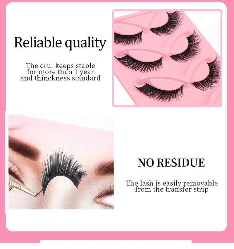 5 Pairs Cat Eye Lashes Wispy Fake Lashes Fluffy Cat Eye Lashes Extensions False Eyelashes 3D Natural Thick Simulation Lengthens Eyelashes Daily makeup.