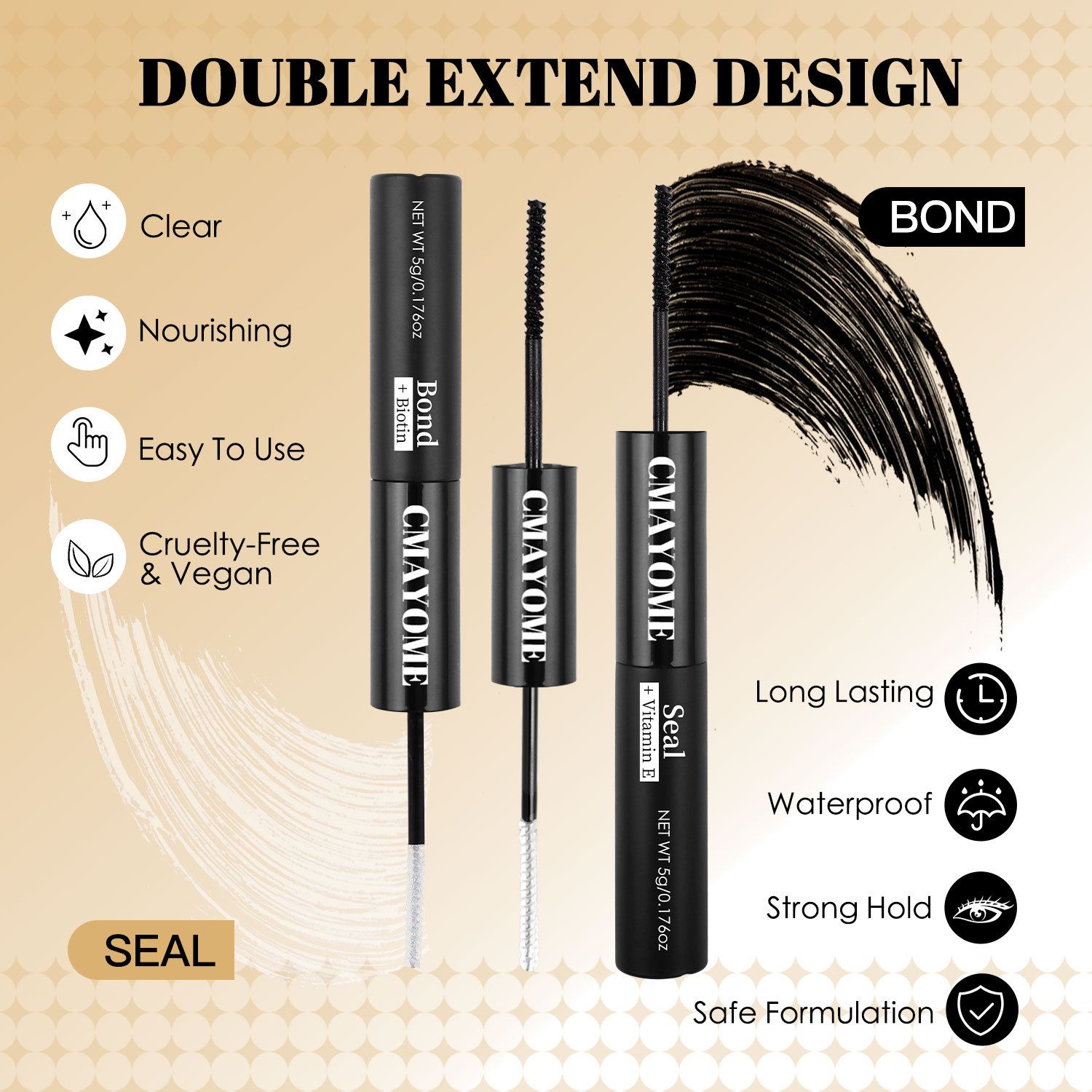 Double DIY Segmented False Eyelash Glue Self-grafting Quick-drying Eyelash Glue False Eyelash Glue Waterproof Eye Lash Cosmetic Tools False Eyelashes Makeup