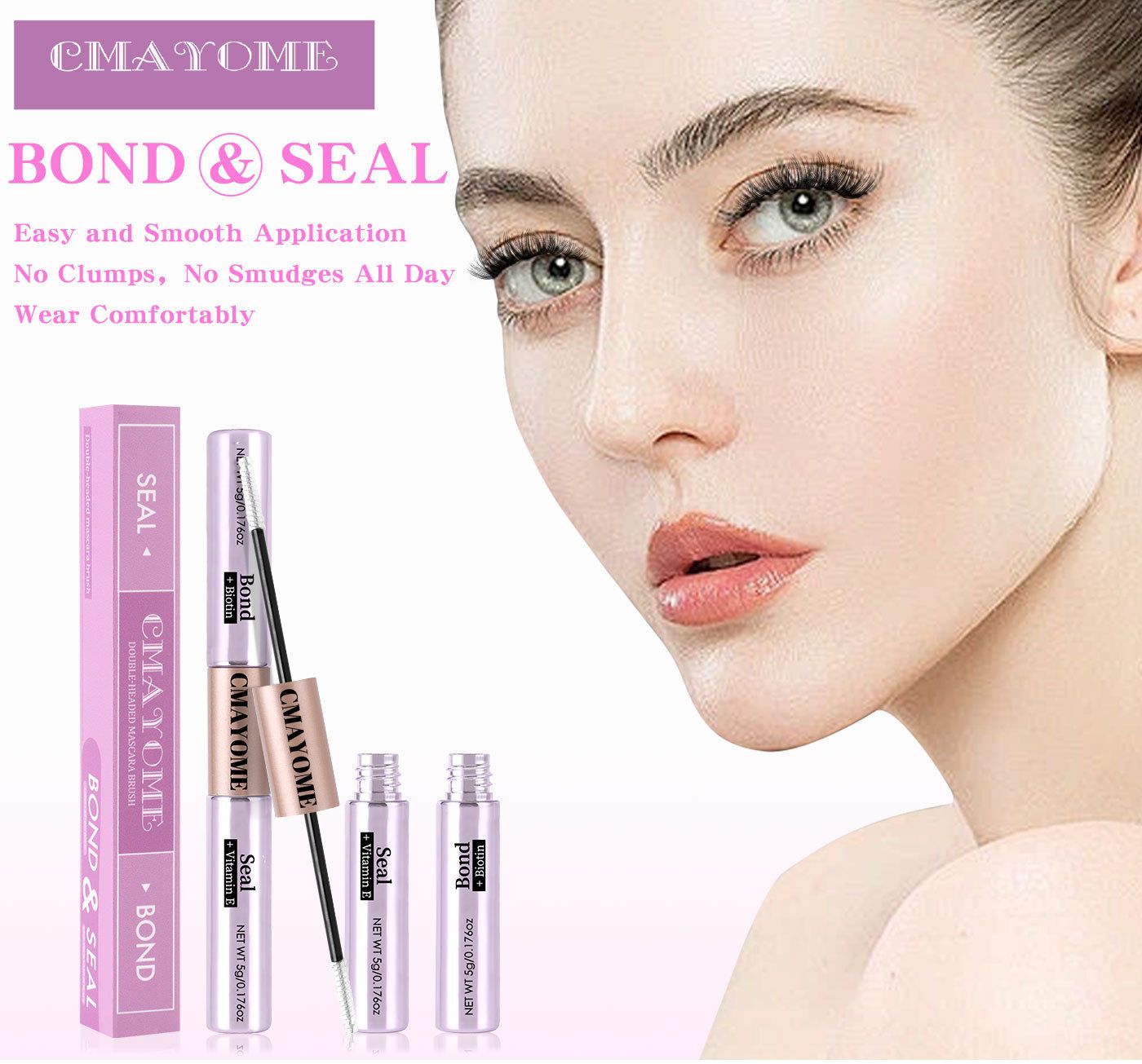 Double DIY Segmented False Eyelash Glue Self-grafting Quick-drying Eyelash Glue False Eyelash Glue Waterproof Eye Lash Cosmetic Tools False Eyelashes Makeup