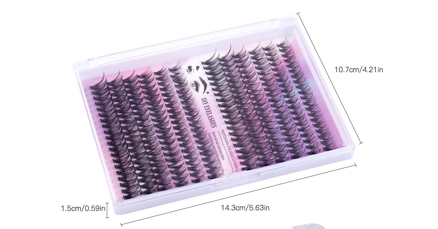 DIY Sectional 30D+40D False Eyelashes 12 Rows With Large Capacity Set Eyelashes Combination False Eyelashes Multipack - Natural Volume, Reusable & Bulk Set