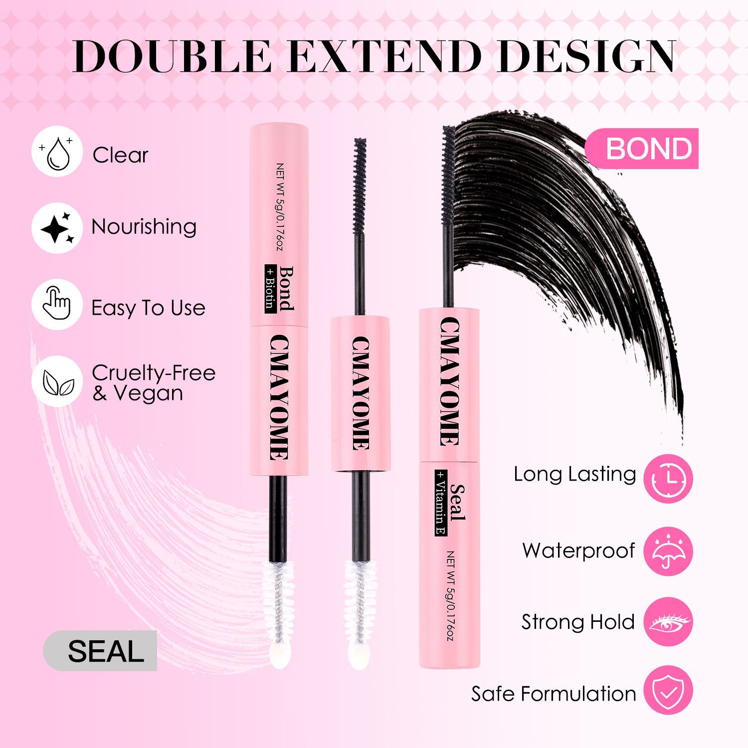 Double DIY Segmented False Eyelash Glue Self-grafting Quick-drying Eyelash Glue False Eyelash Glue Waterproof Eye Lash Cosmetic Tools False Eyelashes Makeup