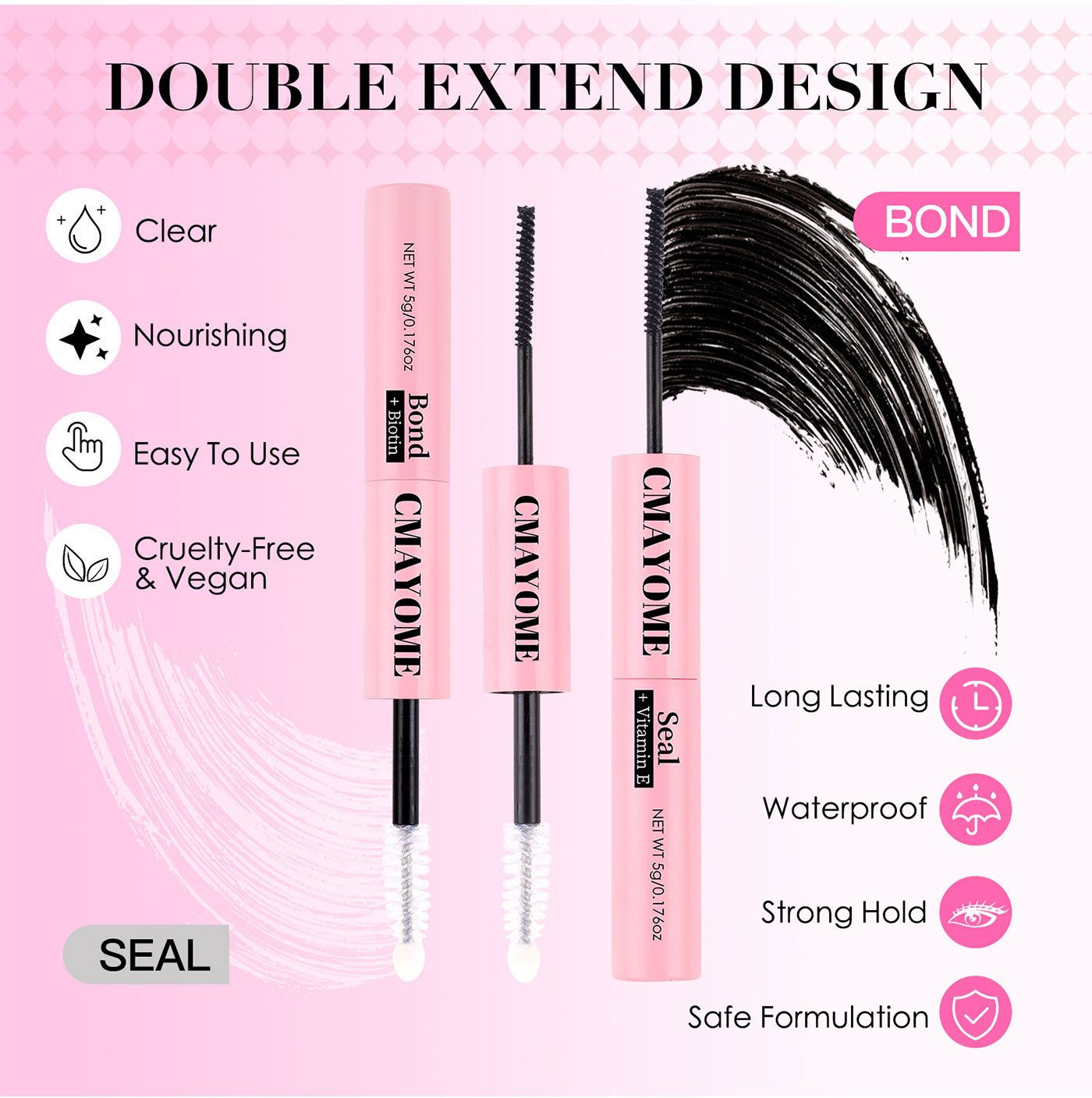 Double DIY Segmented False Eyelash Glue Self-grafting Quick-drying Eyelash Glue False Eyelash Glue Waterproof Eye Lash Cosmetic Tools False Eyelashes Makeup