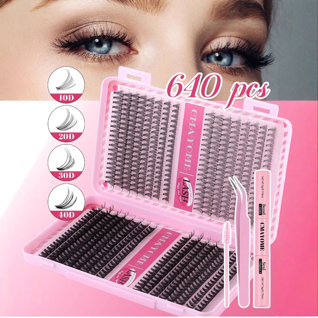 Hot-Melt Multi-Hairs Of False Eyelashes, Large-Capacity Dense D Roll 10D-100D False Eyelashes Book Set Four Types Of Thick False Eyelashes