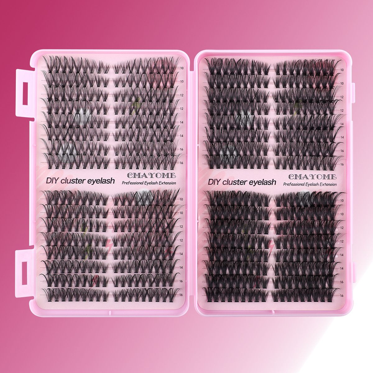 576 Tufts of Dense D-curl  Single Tuft False Eyelashes Naturally Light and 10-16mm DIY Segmented Self-grafting 576 clusters False eyelashes Natural thick false eyelashes