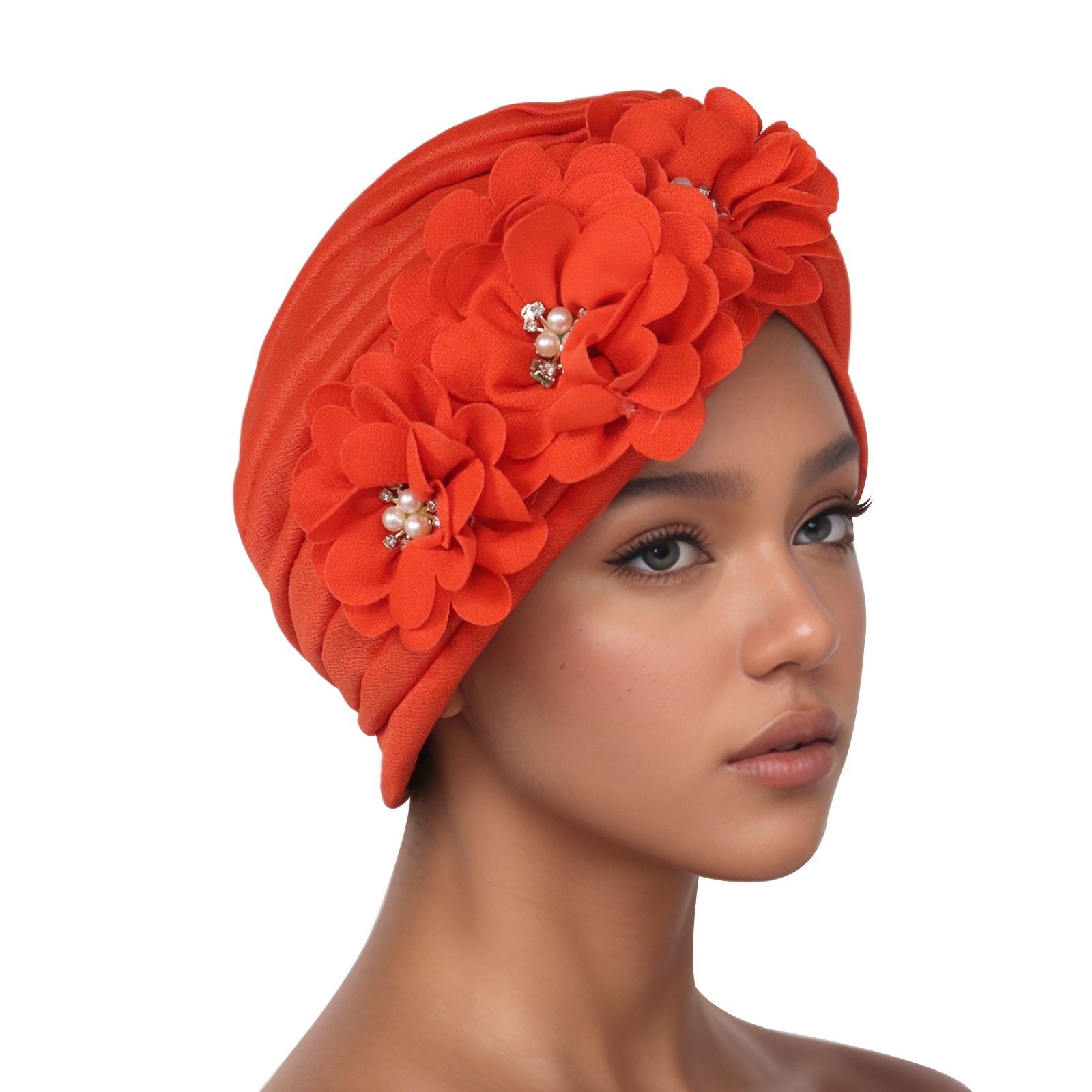 Cotton Solid Folds Pearl Muslim Turban Scarf Women Islamic Inner Hijab Caps Arab Wrap Head Hats Mujer 100% Turban Bonnet Cap Pretied Turban Head Hair Accessories Women Hats Caps Muslim Turban