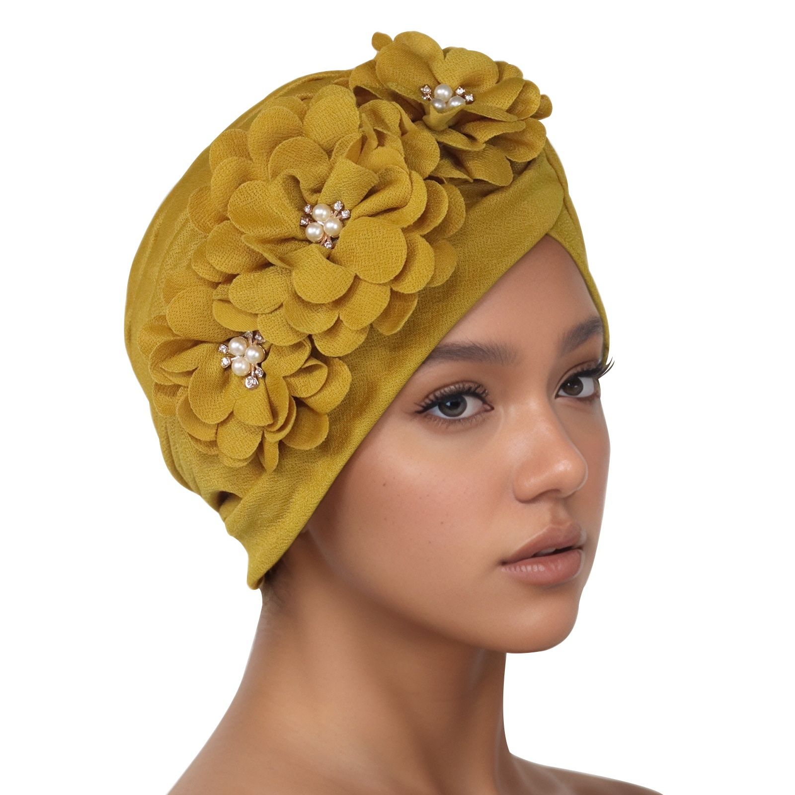 Cotton Solid Folds Pearl Muslim Turban Scarf Women Islamic Inner Hijab Caps Arab Wrap Head Hats Mujer 100% Turban Bonnet Cap Pretied Turban Head Hair Accessories Women Hats Caps Muslim Turban