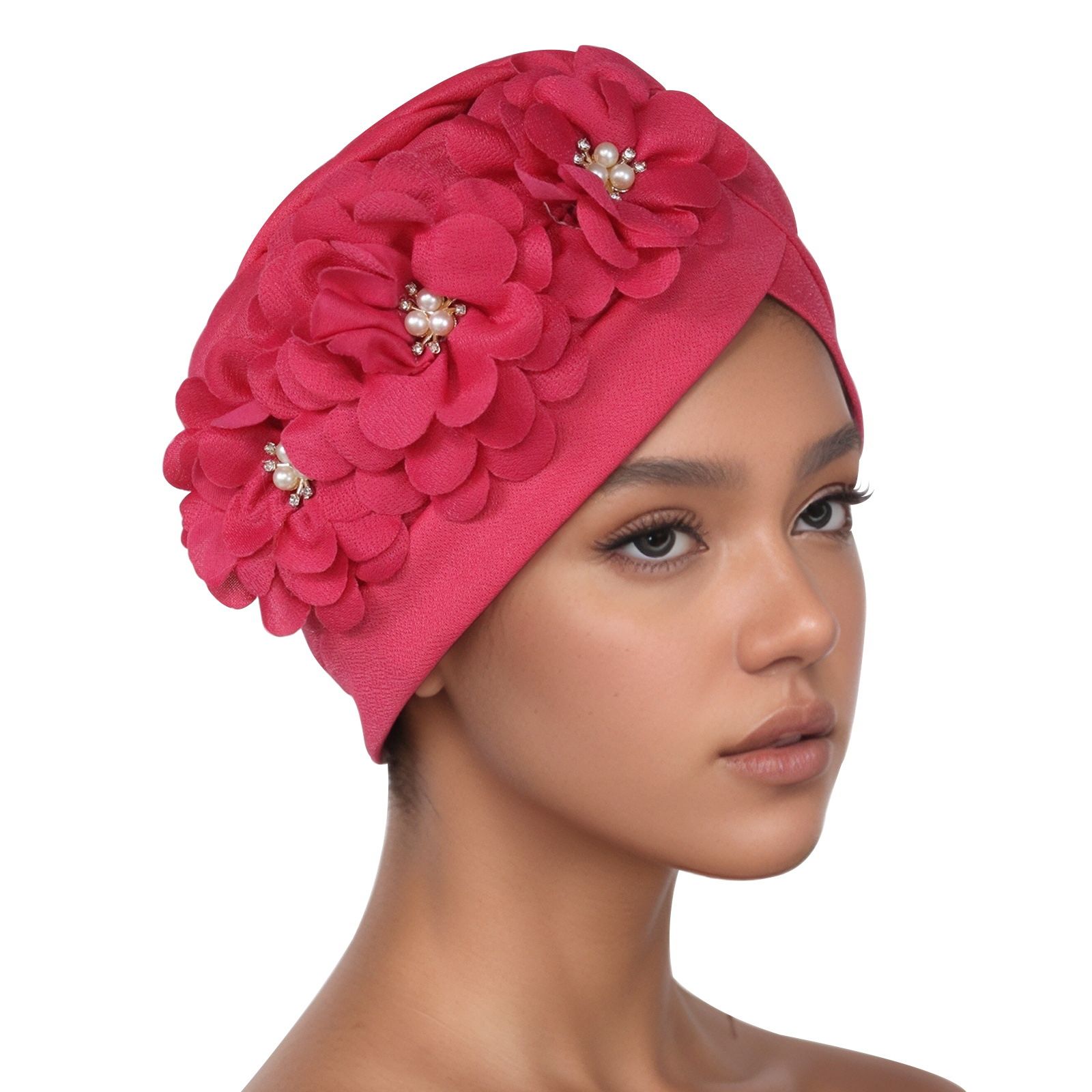 Cotton Solid Folds Pearl Muslim Turban Scarf Women Islamic Inner Hijab Caps Arab Wrap Head Hats Mujer 100% Turban Bonnet Cap Pretied Turban Head Hair Accessories Women Hats Caps Muslim Turban
