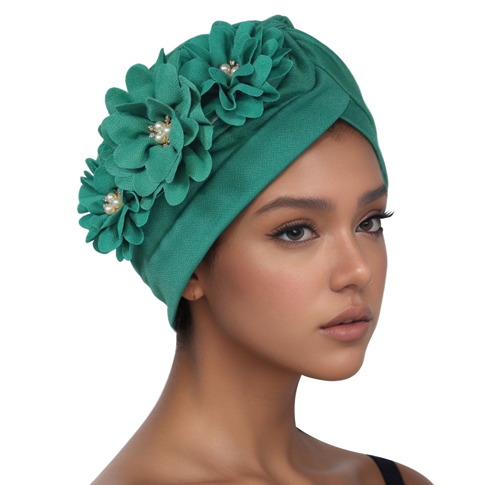 Cotton Solid Folds Pearl Muslim Turban Scarf Women Islamic Inner Hijab Caps Arab Wrap Head Hats Mujer 100% Turban Bonnet Cap Pretied Turban Head Hair Accessories Women Hats Caps Muslim Turban