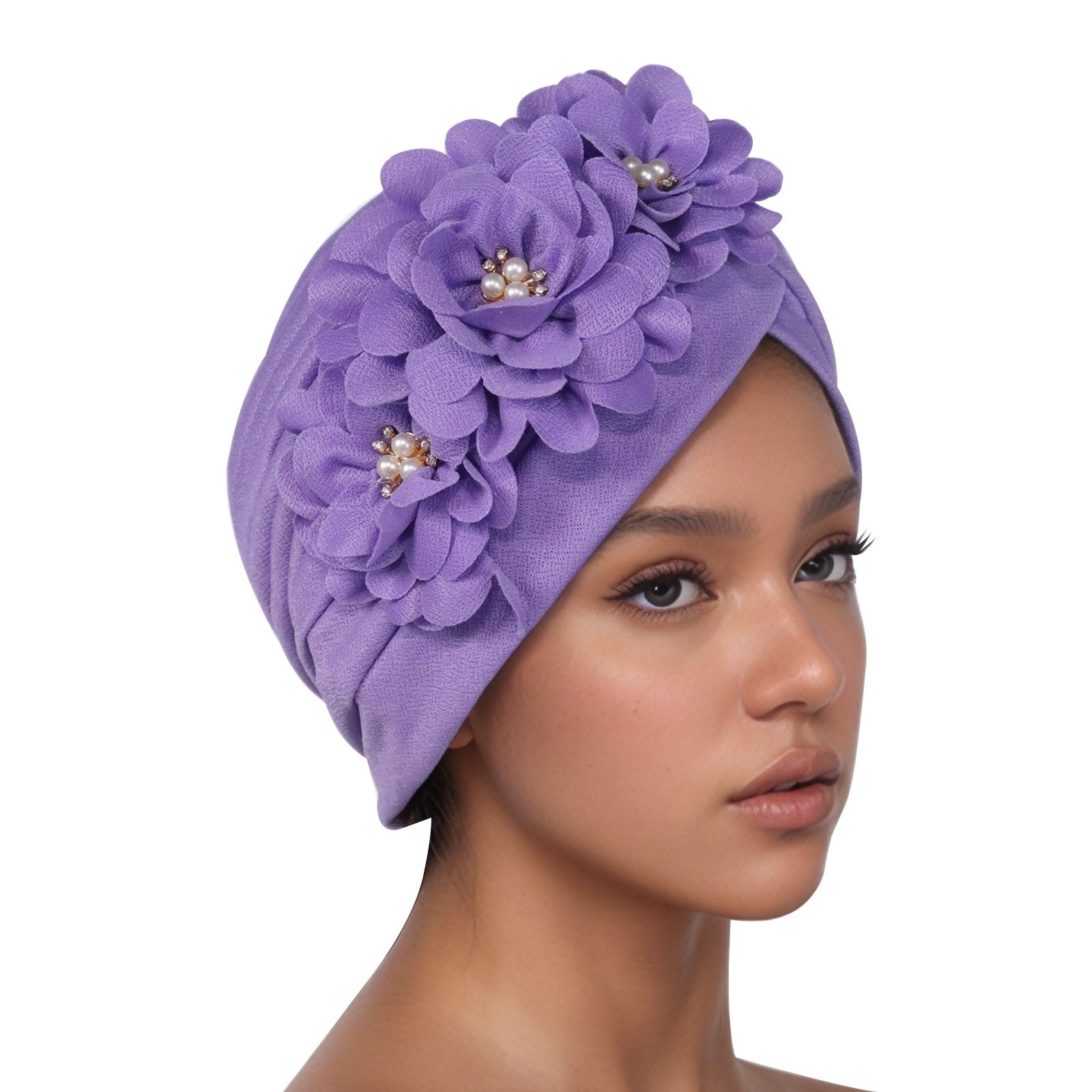 Cotton Solid Folds Pearl Muslim Turban Scarf Women Islamic Inner Hijab Caps Arab Wrap Head Hats Mujer 100% Turban Bonnet Cap Pretied Turban Head Hair Accessories Women Hats Caps Muslim Turban