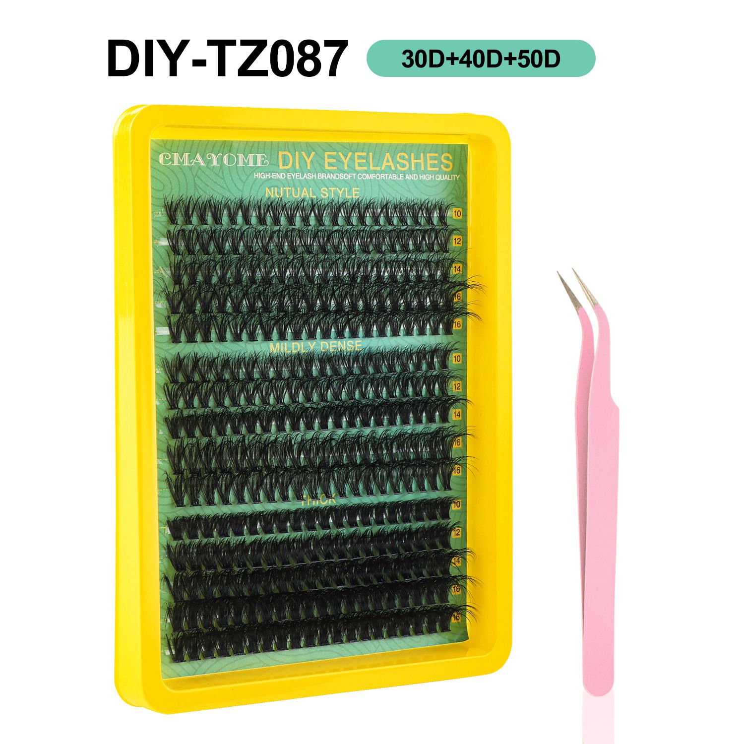 Single-cluster Segmented 3 Mixed Eyelash Glue Tweezers Set D Warping Natural Thick Eyelashes  Classic Individual Eyelash Extension Lashes Matte Black Professional Extension Individual Eyelashes