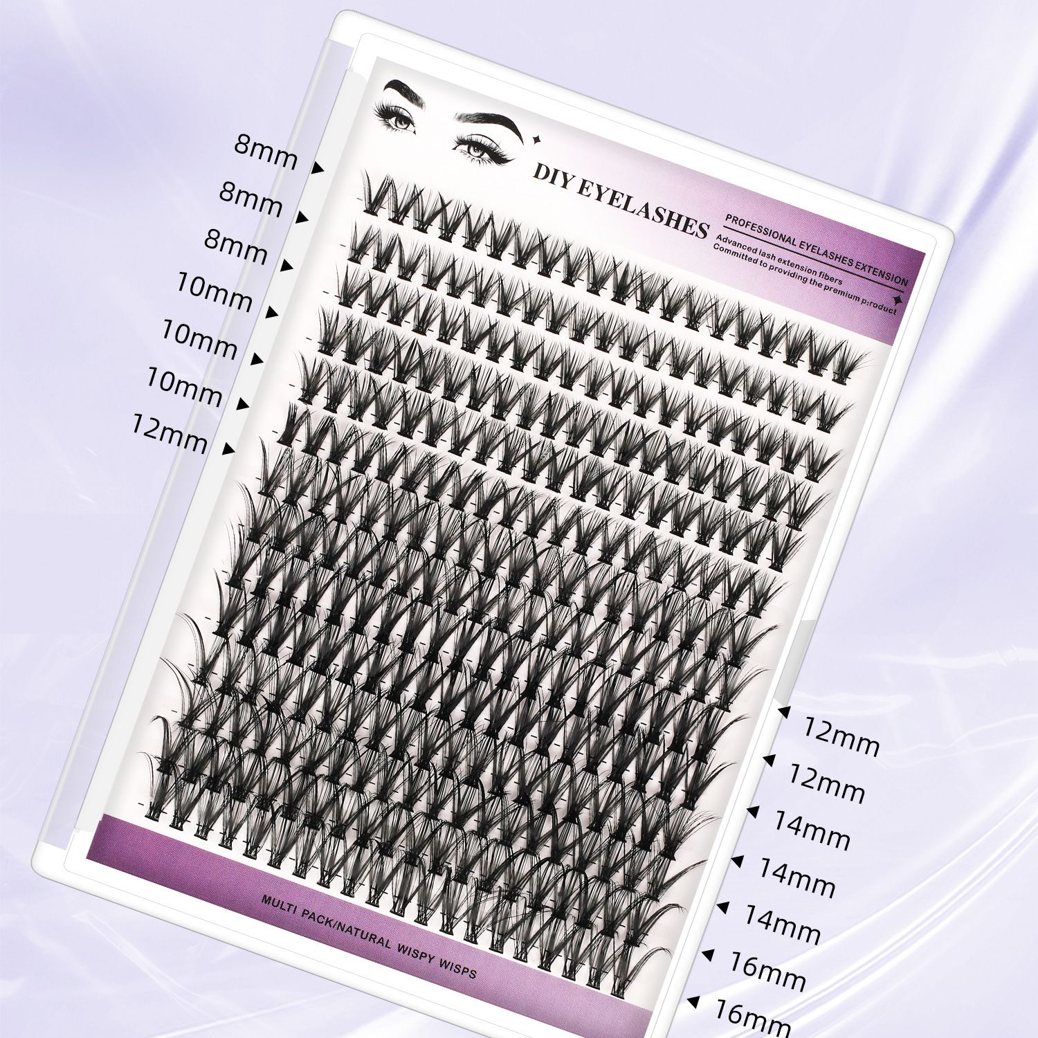 DIY 280clusters  False Eyelashes Multipack - Natural Volume, Reusable & Bulk Set