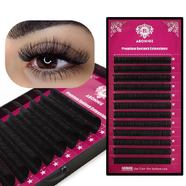 Lash Extension 0.05mm D Curl 15-20mm Mixed Classic Eyelash Extension Matte Black Individual Lashes Professional Salon Use Single Eyelashes
