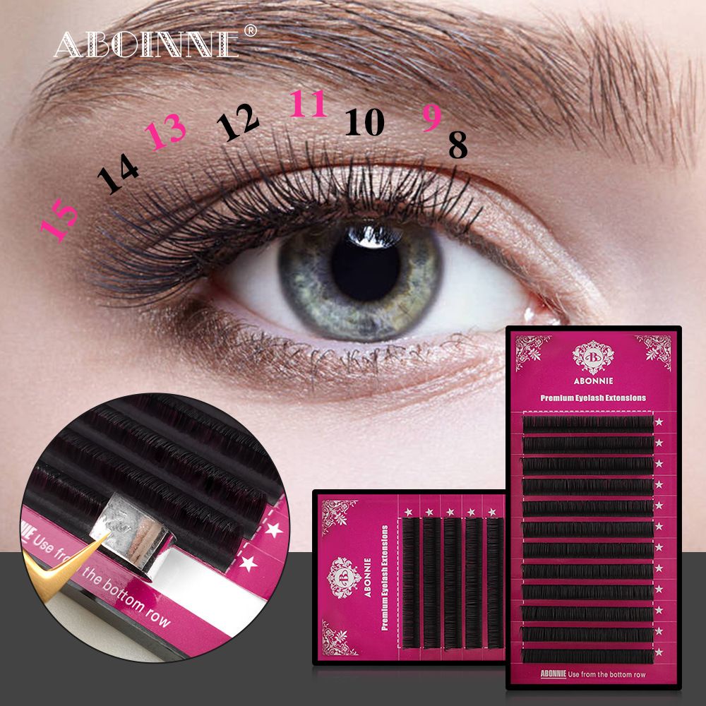 Lash Extension 0.05mm D Curl 15-20mm Mixed Classic Eyelash Extension Matte Black Individual Lashes Professional Salon Use Single Eyelashes