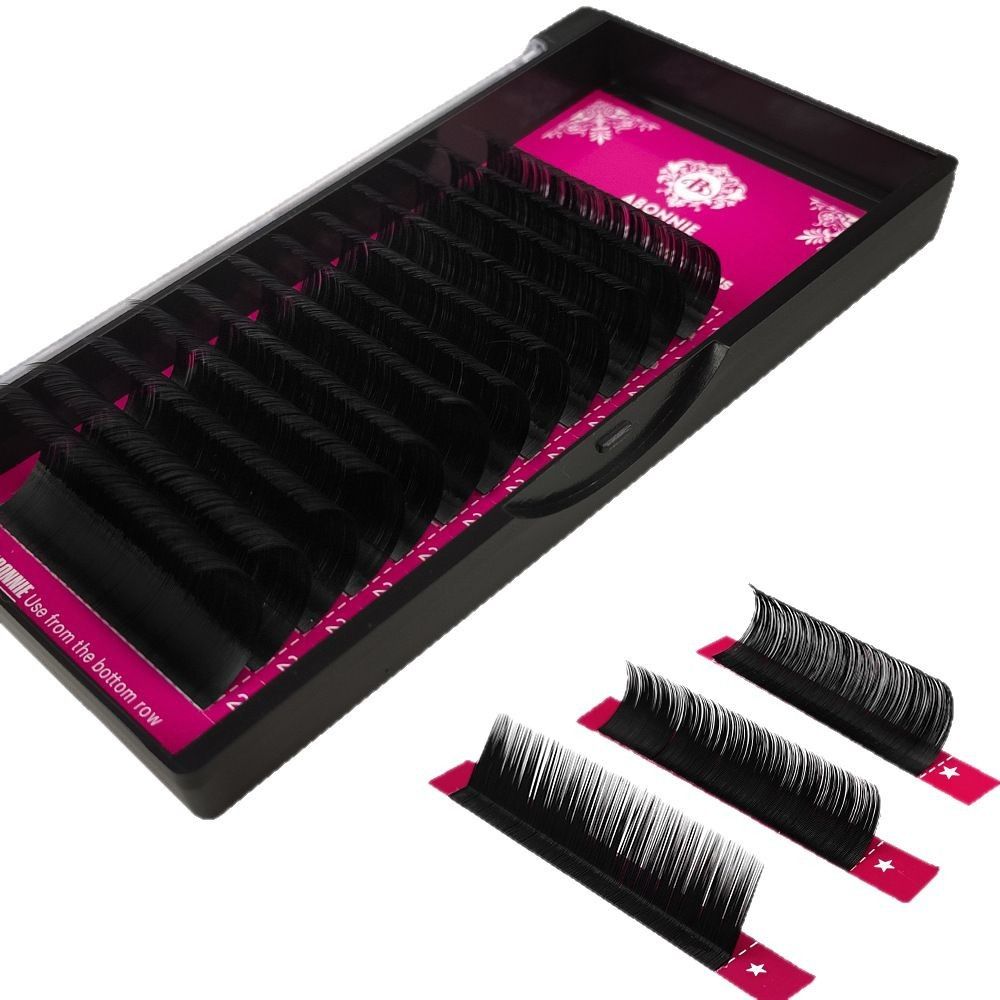 Lash Extension 0.05mm D Curl 15-20mm Mixed Classic Eyelash Extension Matte Black Individual Lashes Professional Salon Use Single Eyelashes