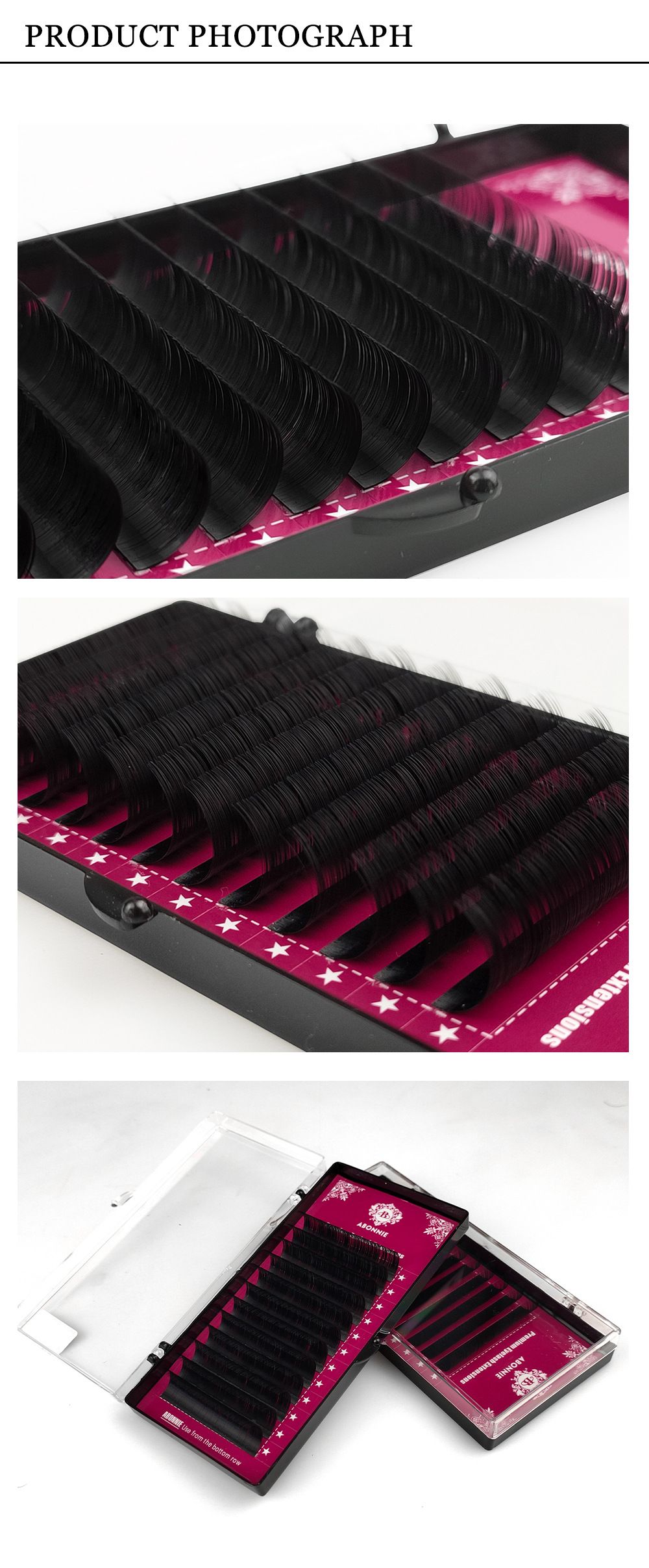 Lash Extension 0.05mm D Curl 15-20mm Mixed Classic Eyelash Extension Matte Black Individual Lashes Professional Salon Use Single Eyelashes