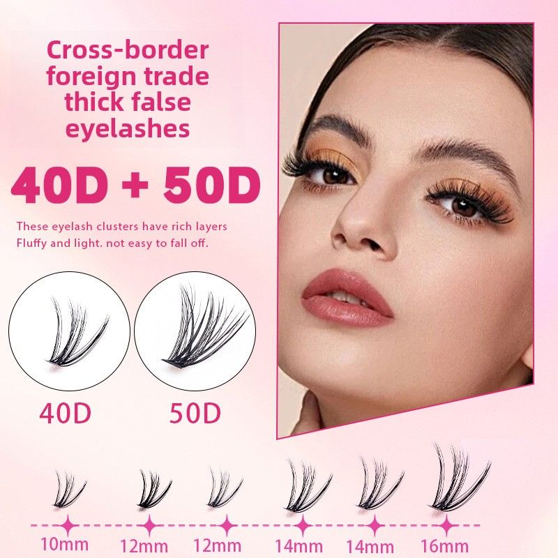 False Eyelashes Clusters, Includes 20 Clusters 10-16mm Mix Cluster Lashes, Natural Look Wispy Wisps, DIY Lash Extension Kit for Home