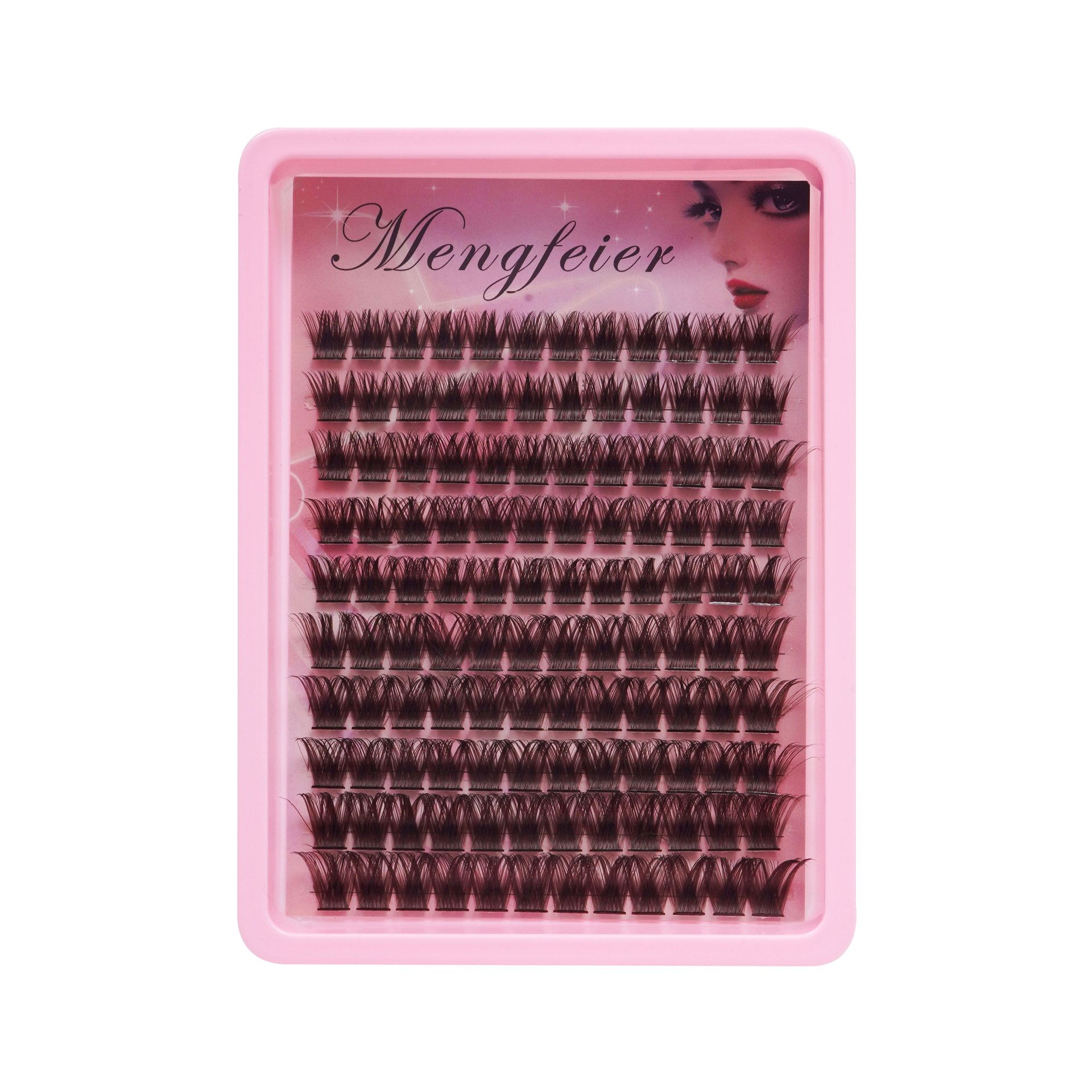 Golden Brown DIY False Eyelashes Thick D-warping Single Cluster Simulation Makeup Self-grafting Eyelash Suit Extension Kit DIY 280pcs Lash Clusters Eyelash Extension Kit, 12-18mm Individual