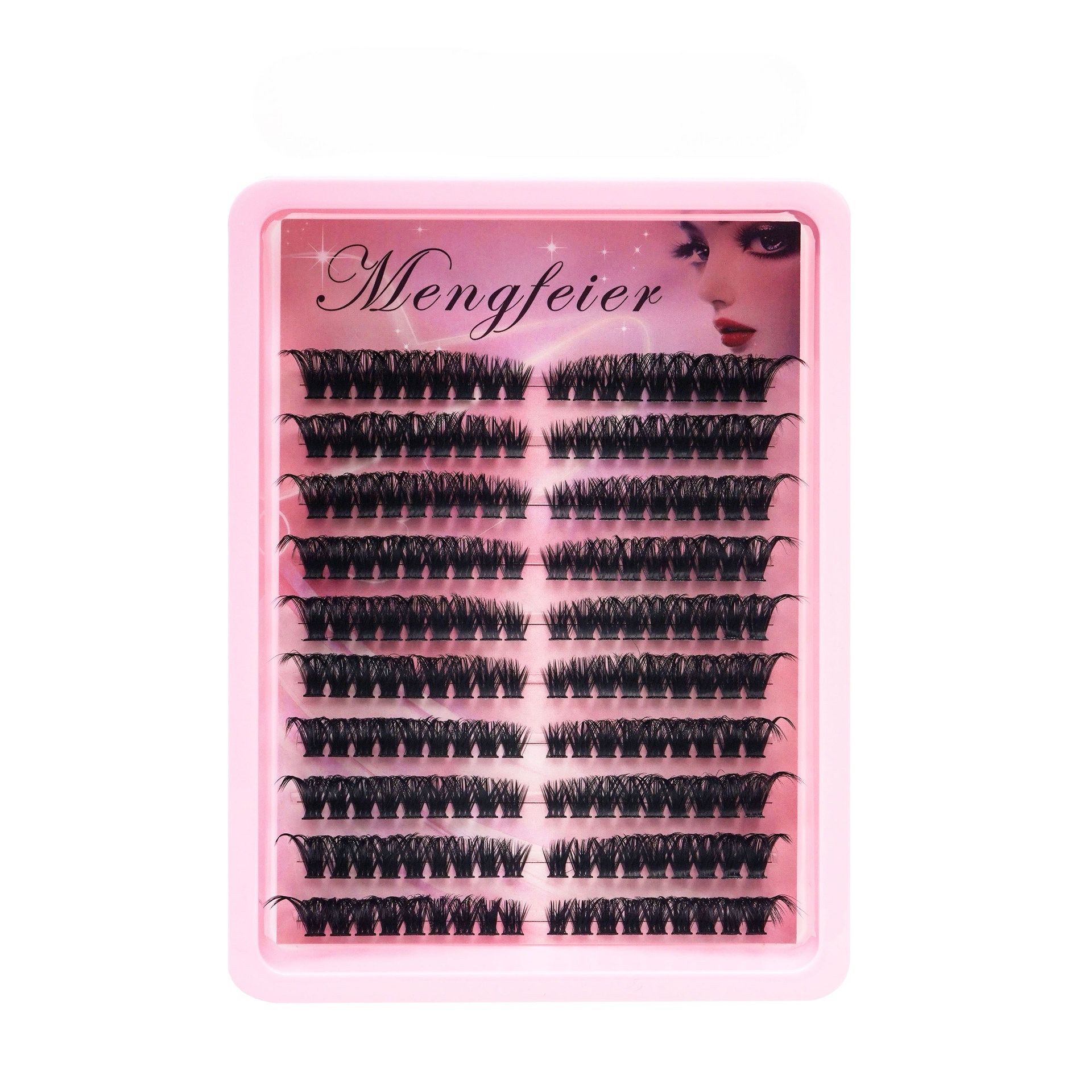40P 80P Upgraded Self-grafting False Eyelashes D-warping Large Row Segmented Single-cluster DIY Eyelash Set 10 rows with large capacity glue tweezers set eyelashes combination 80D+40D