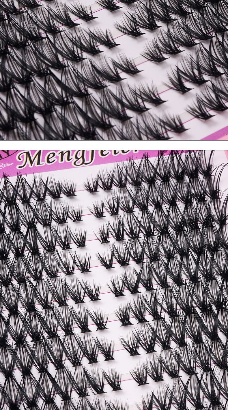 40P 80P Upgraded Self-grafting False Eyelashes D-warping Large Row Segmented Single-cluster DIY Eyelash Set 10 rows with large capacity glue tweezers set eyelashes combination 80D+40D