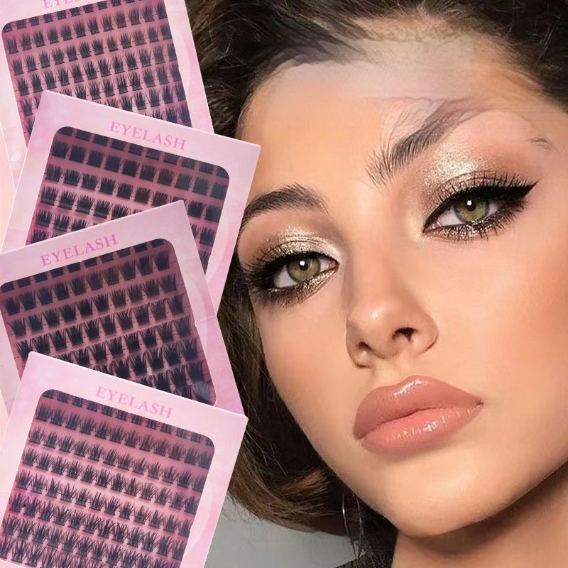 Thick False Eyelashes Segmented Single Cluster Self-grafting DIY Segmented false eyelash set, large capacity dense single cluster of false eyelashes