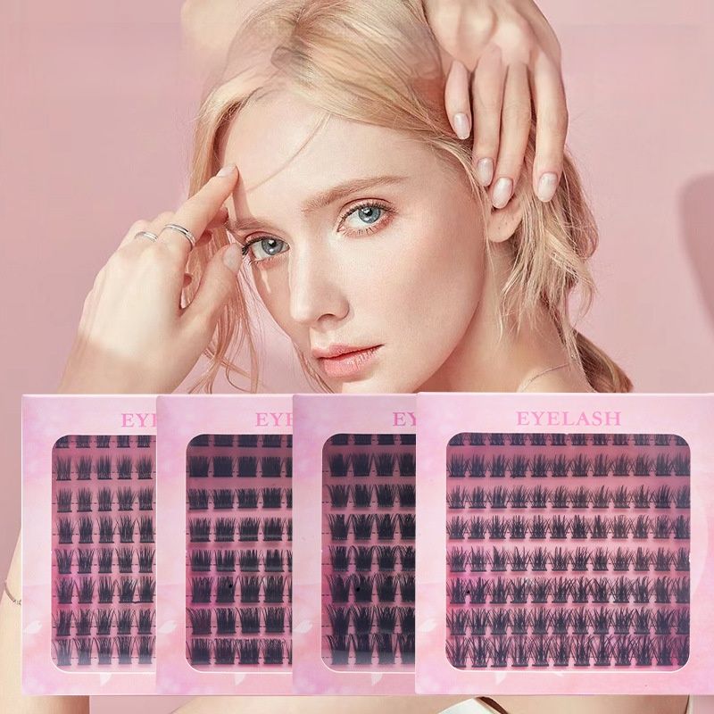 Thick False Eyelashes Segmented Single Cluster Self-grafting DIY Segmented false eyelash set, large capacity dense single cluster of false eyelashes