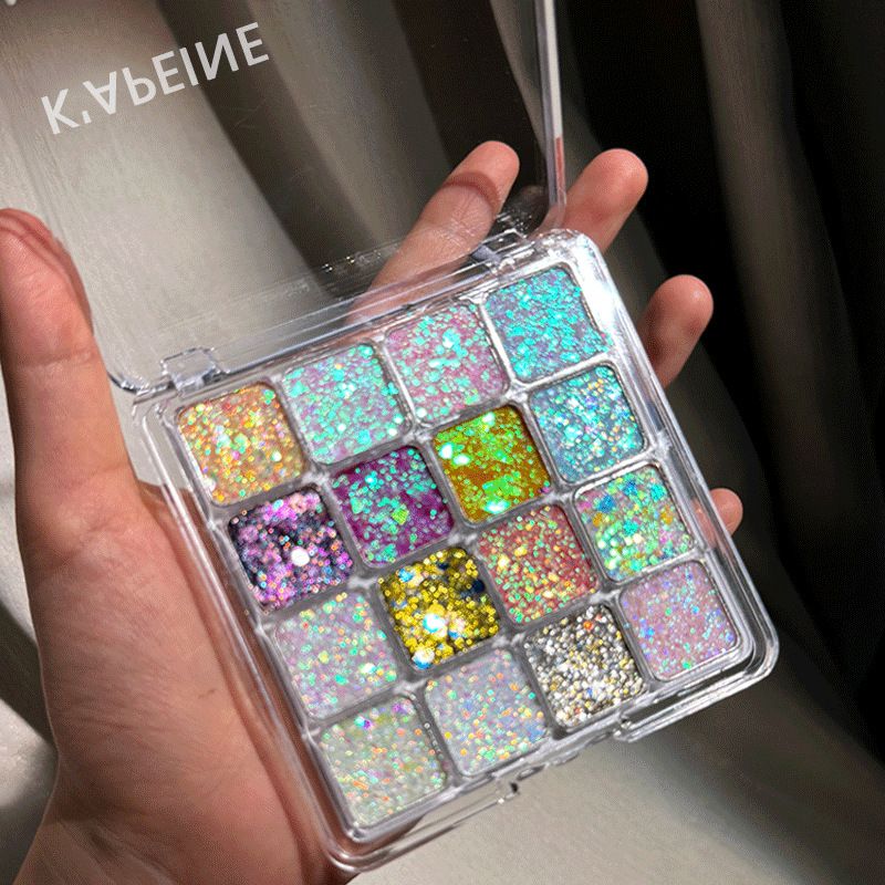 164Color Pro Pallet - Holographic Body Glitter Gel for Body, Face, Hair - Vegan & Cruelty Free - Electric Bliss Beauty (24 Pack)